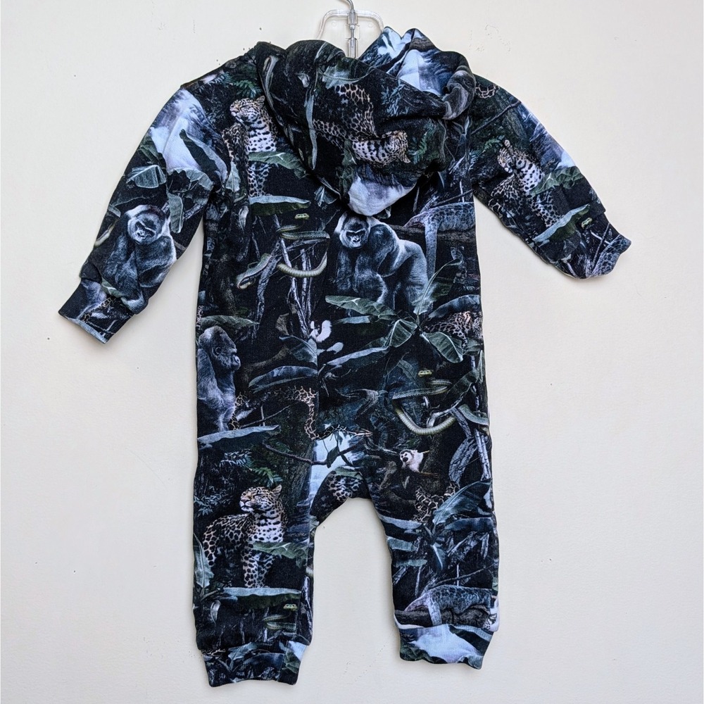 Molo Moonlit Jungle Animals One Piece Pajama Romper Baby Size 68 - 6 Months - Picture 9 of 10